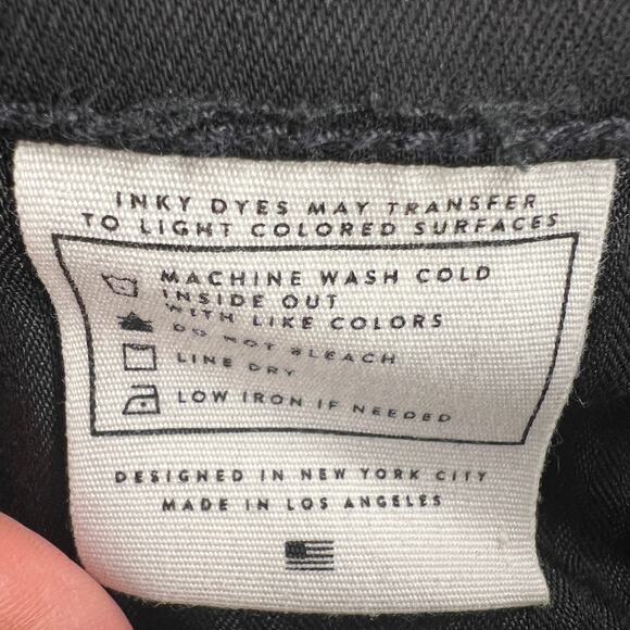 AYR The Skinny Mid Rise Jet Black Stretch Denim Jeans 28 Inseam Size 26 - Picture 7 of 12